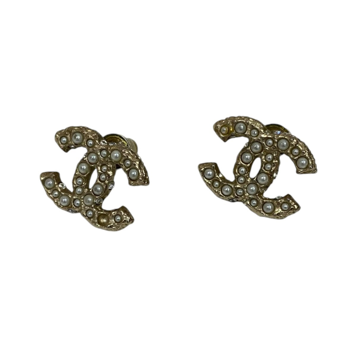 CHANEL ココマークフェイクパールピアス 古着・中古-1枚目のアイテム画像