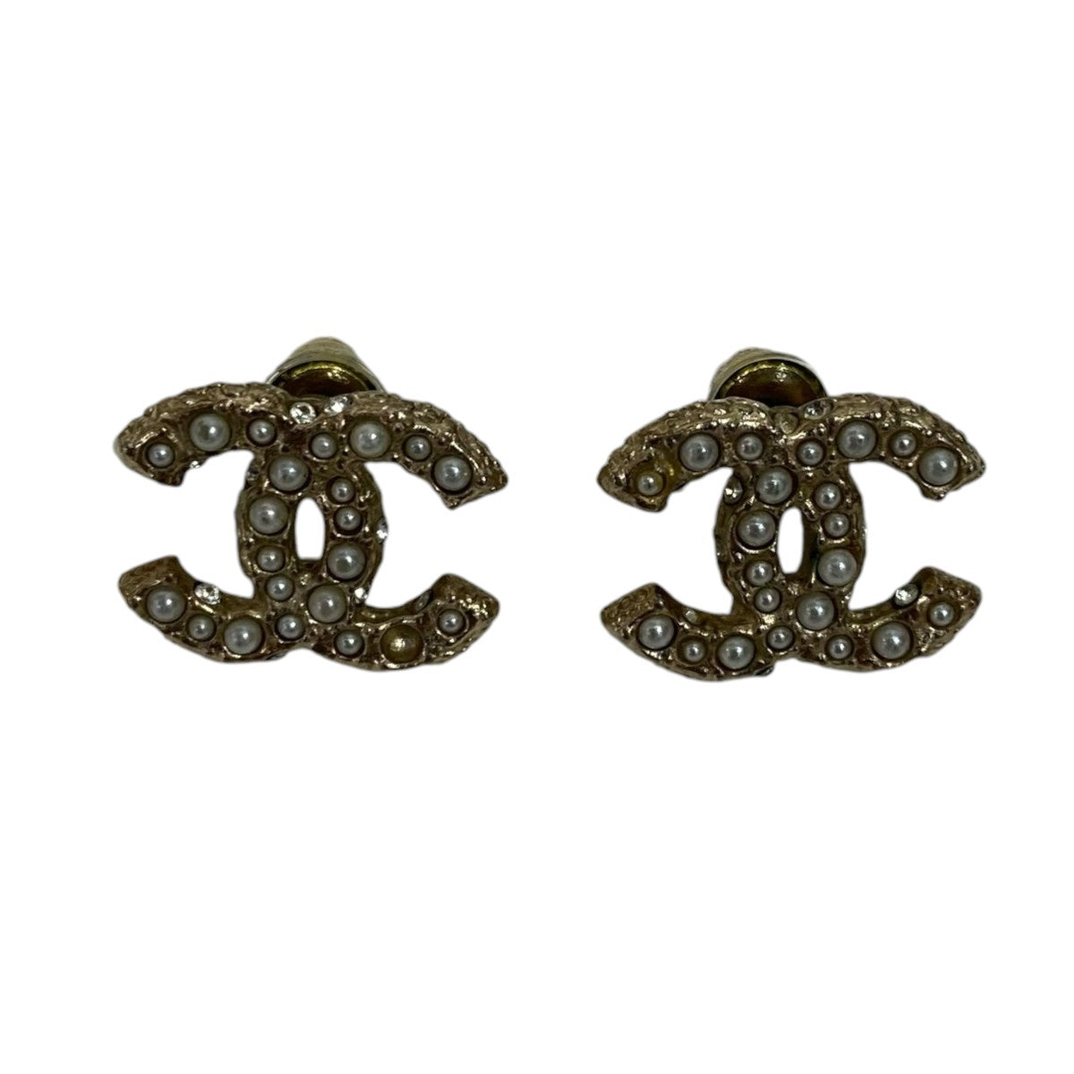 CHANEL ココマークフェイクパールピアス 古着・中古-2枚目のアイテム画像