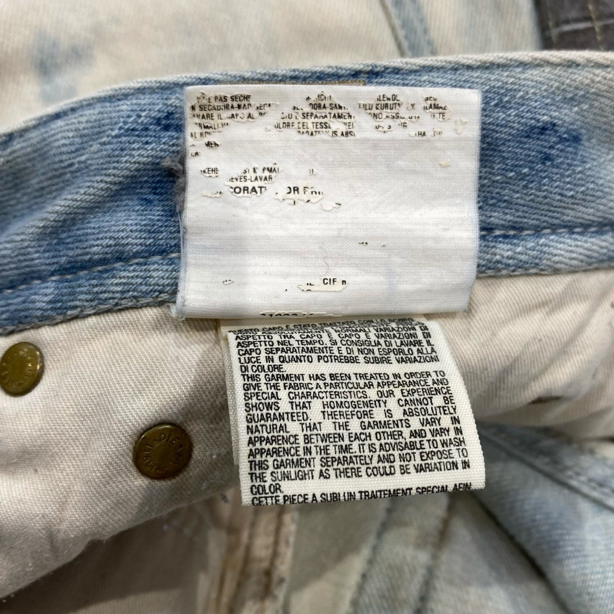 DIESEL ダメージ加工デニム 古着・中古-10枚目のアイテム画像