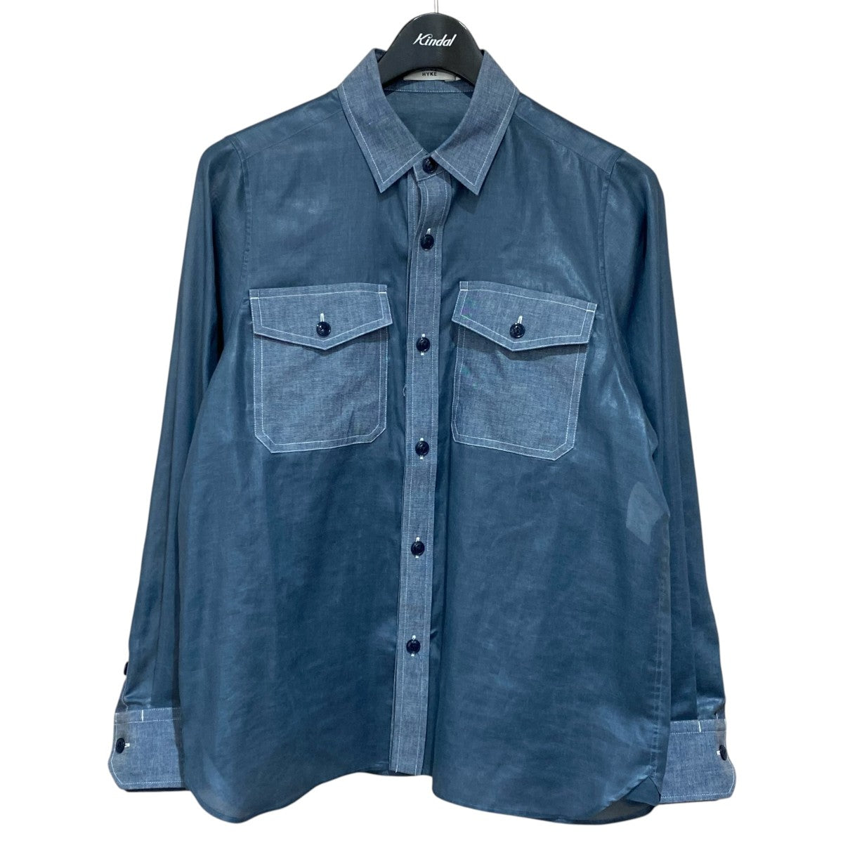 HYKE SHEER CHAMBRAY SHIRTシアーシャツ251-15237 古着・中古-1枚目のアイテム画像