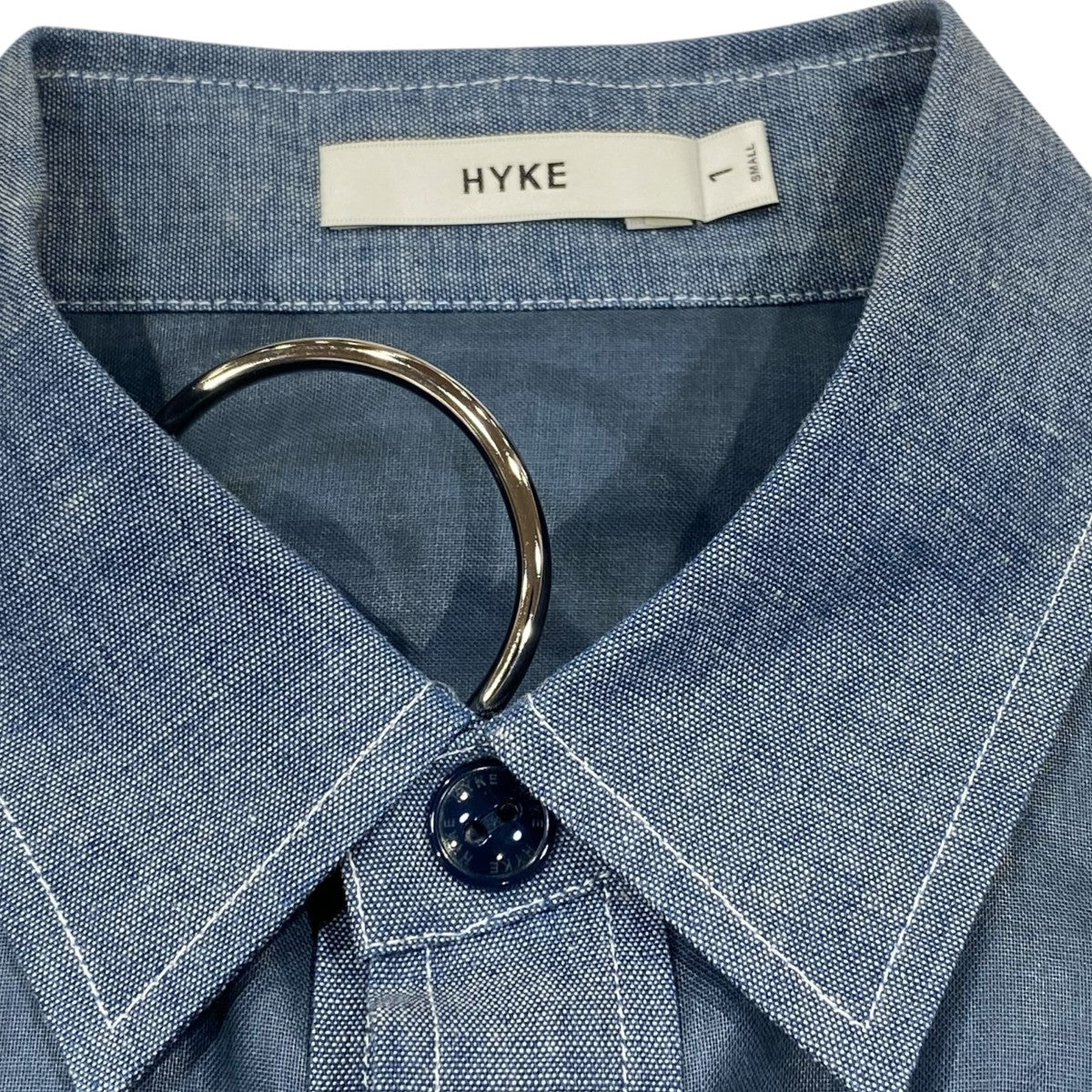 HYKE SHEER CHAMBRAY SHIRTシアーシャツ251-15237 古着・中古-6枚目のアイテム画像