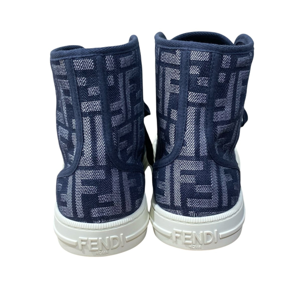 FENDI(フェンディ) ドミノ デニム ハイカットスニーカー7E1570 7E1570