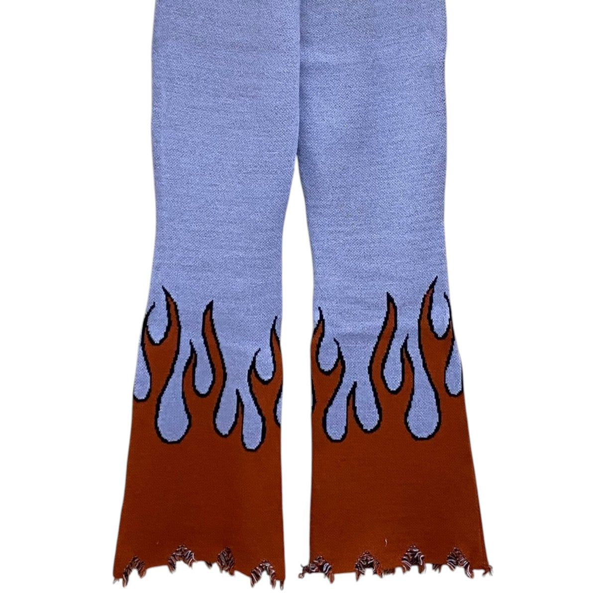 Nope Girl Fire-Pattern Flared Knit PantsイージーパンツNG1004 古着・中古-4枚目のアイテム画像
