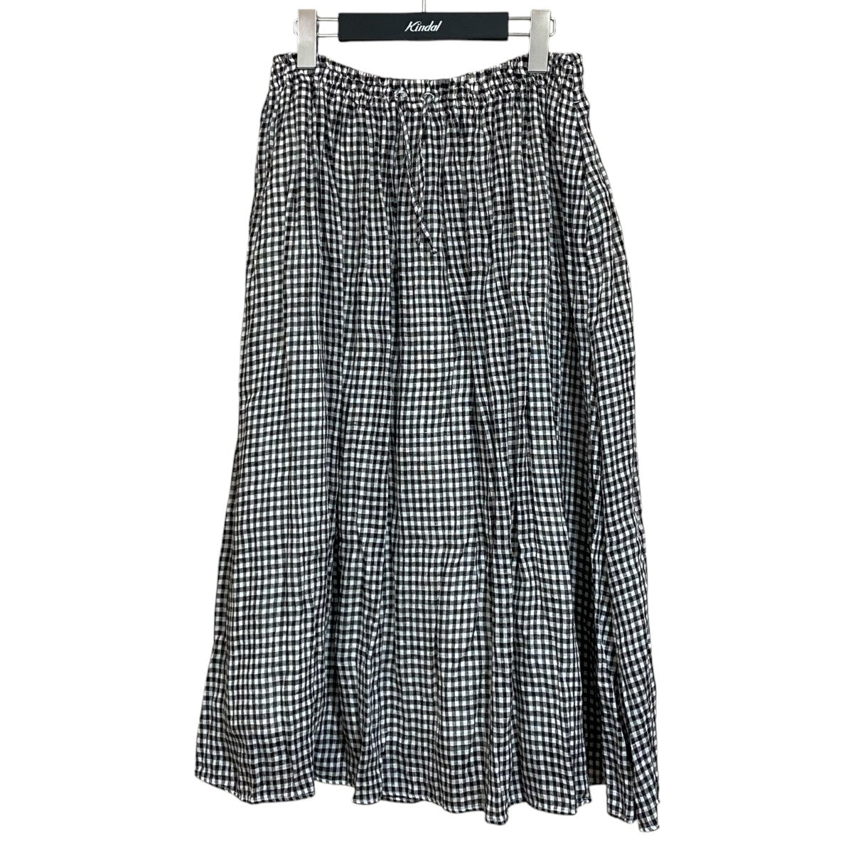 nest Robe リネンギンガムチェックギャザースカート01172-1044 古着・中古-1枚目のアイテム画像