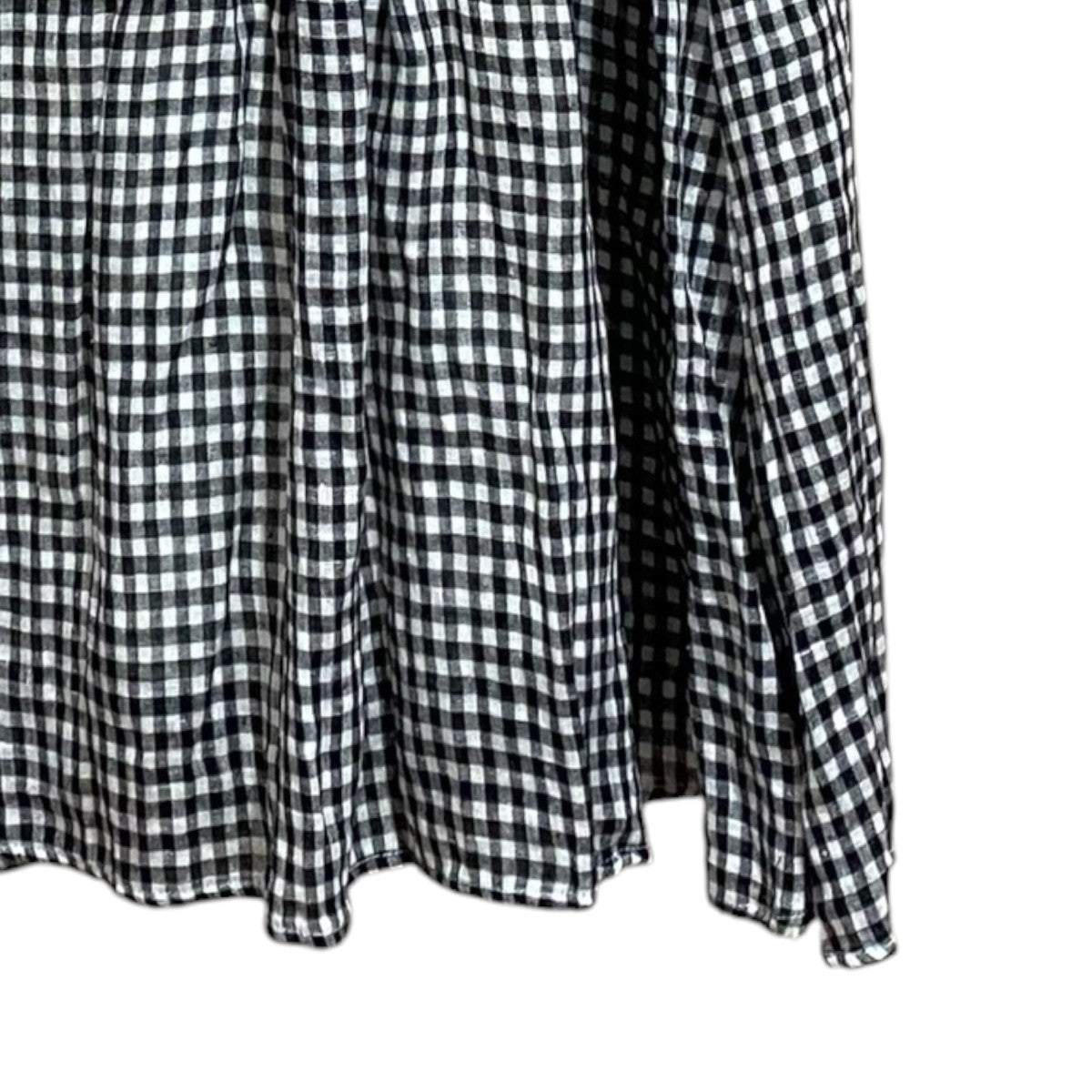 nest Robe リネンギンガムチェックギャザースカート01172-1044 古着・中古-4枚目のアイテム画像