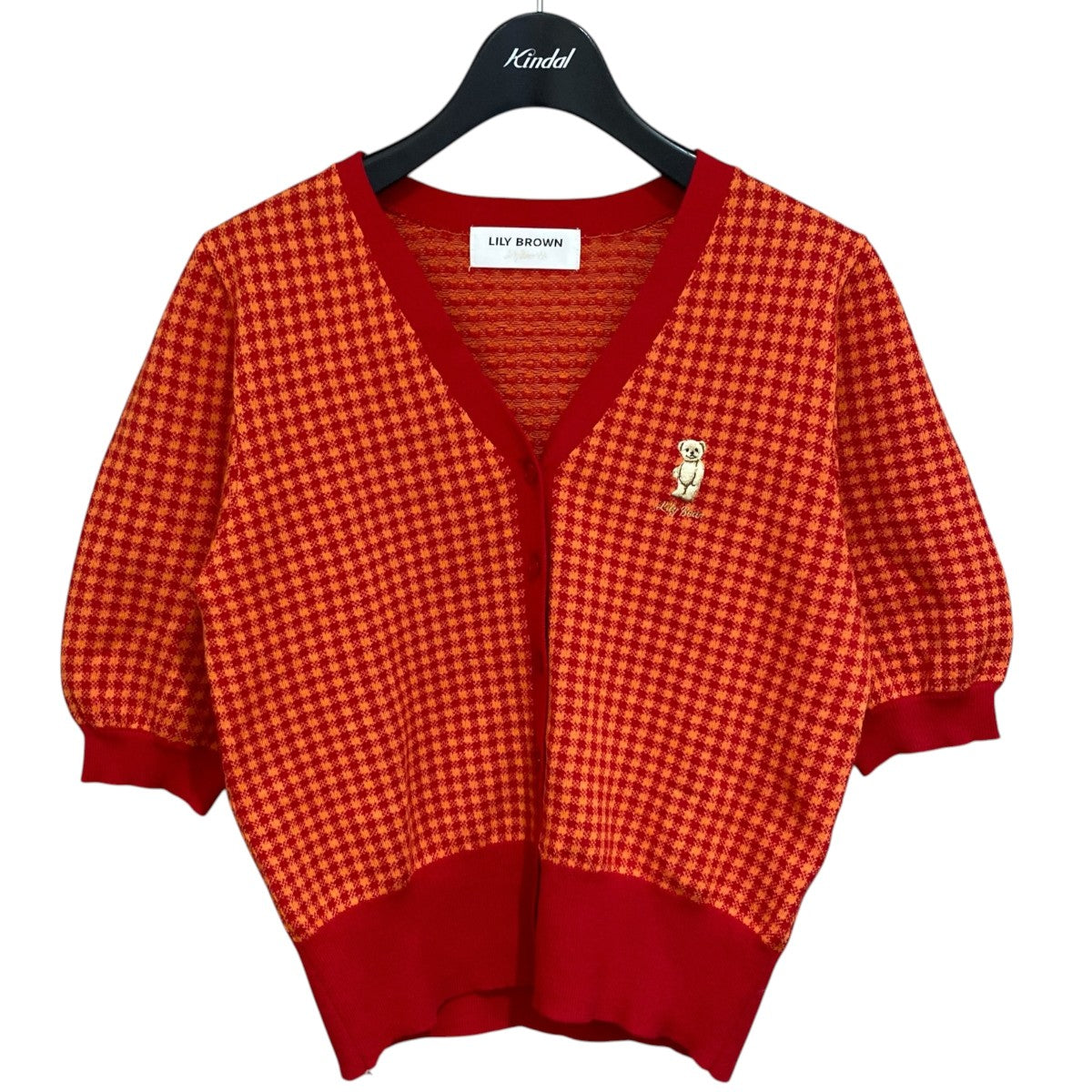 Lily Brown LilyBearハーフスリーブカーディガンLWND252082 古着・中古-1枚目のアイテム画像