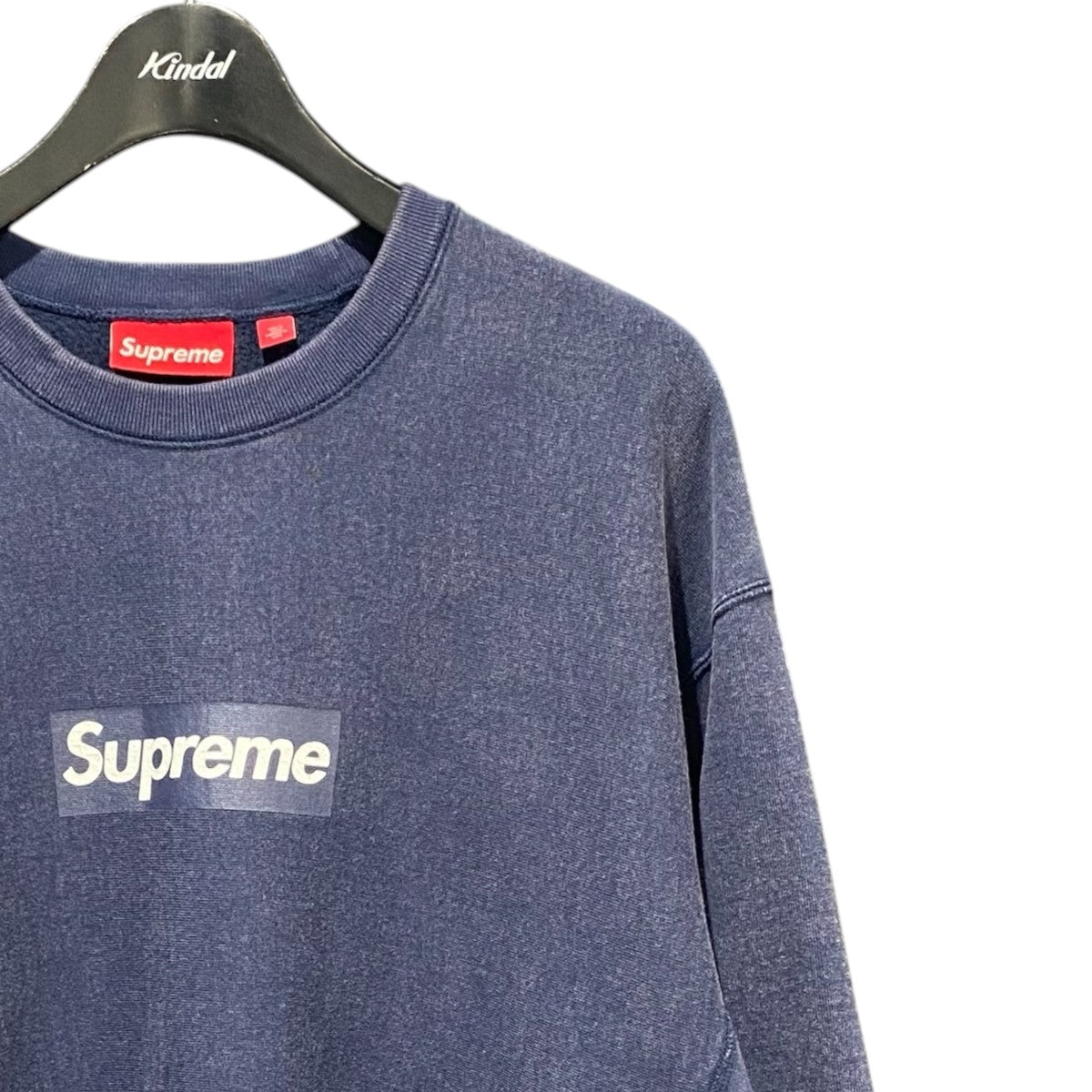 25SSWashed Box Logo Crewneck