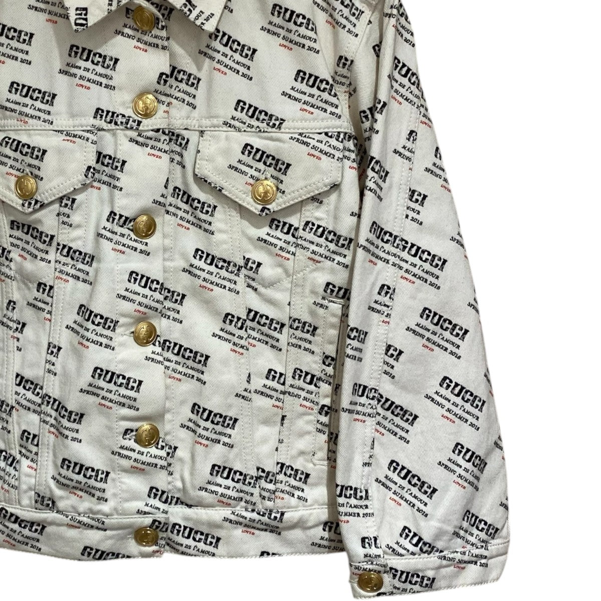 GUCCI スタンプデニムトラッカージャケット519778 古着・中古-4枚目のアイテム画像