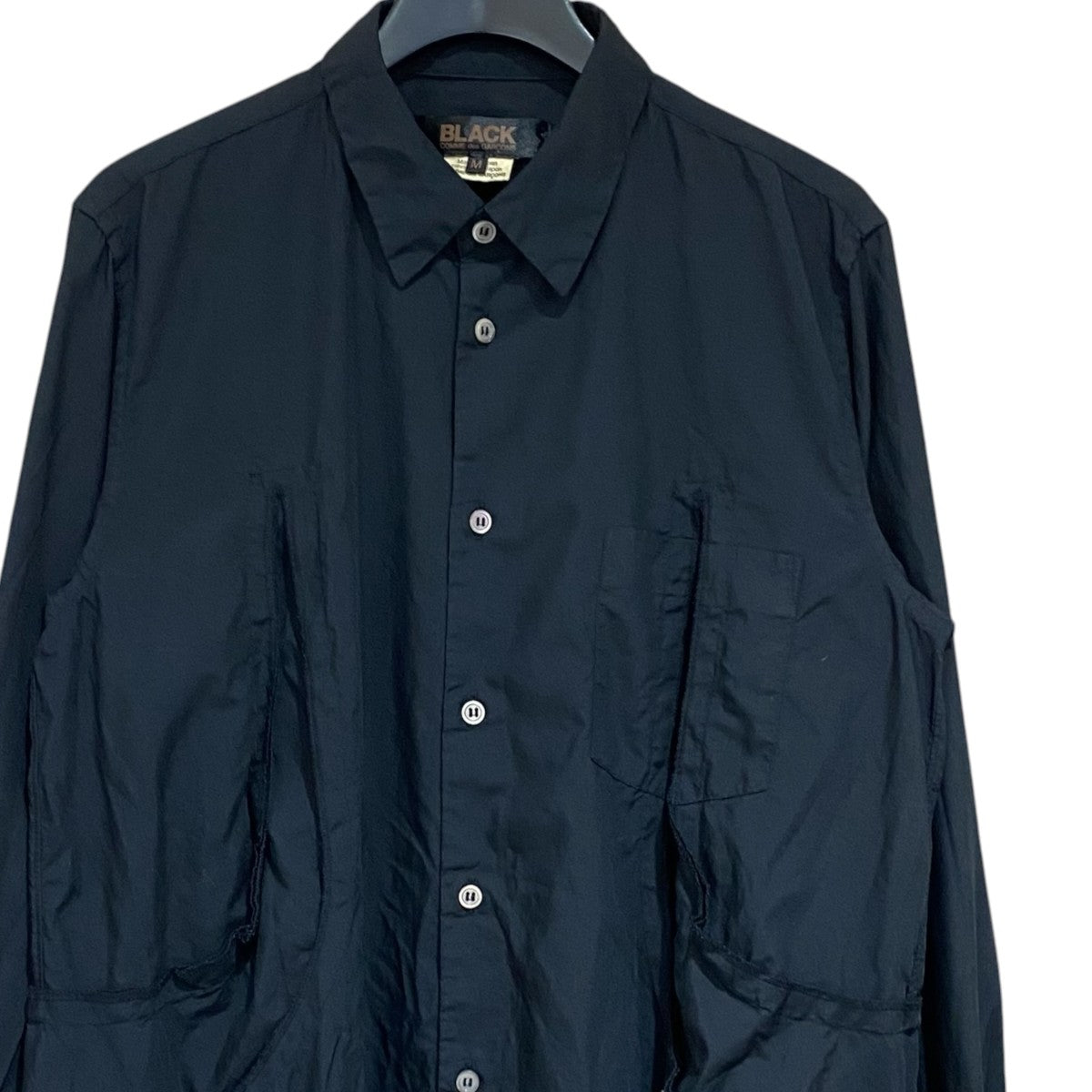 BLACK COMME des GARCONS 製品染めデザインシャツ1J-B005 古着・中古-3枚目のアイテム画像