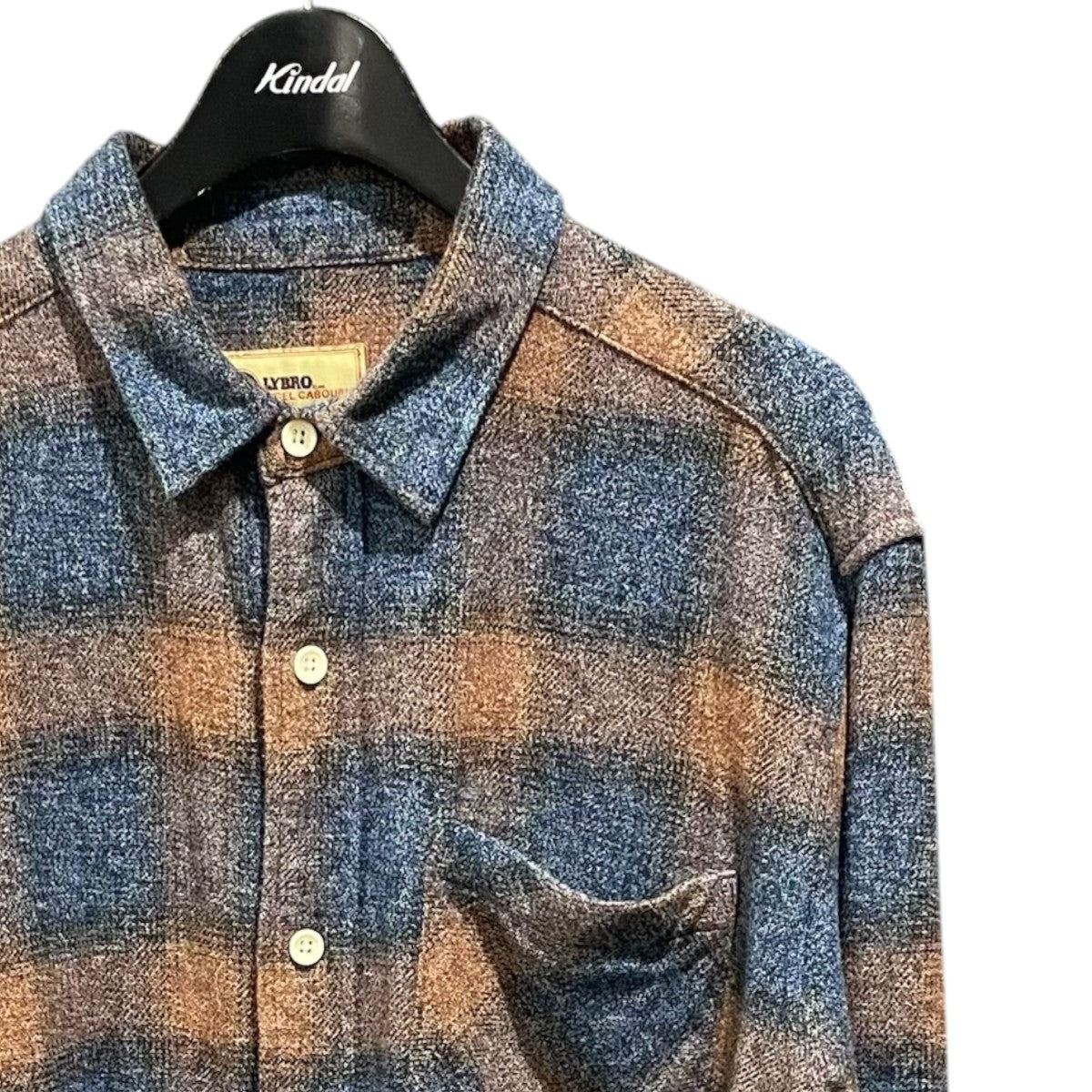 NIGEL CABOURN LYBRO WORK SHIRT CHECK8051-13-10010 古着・中古-3枚目のアイテム画像