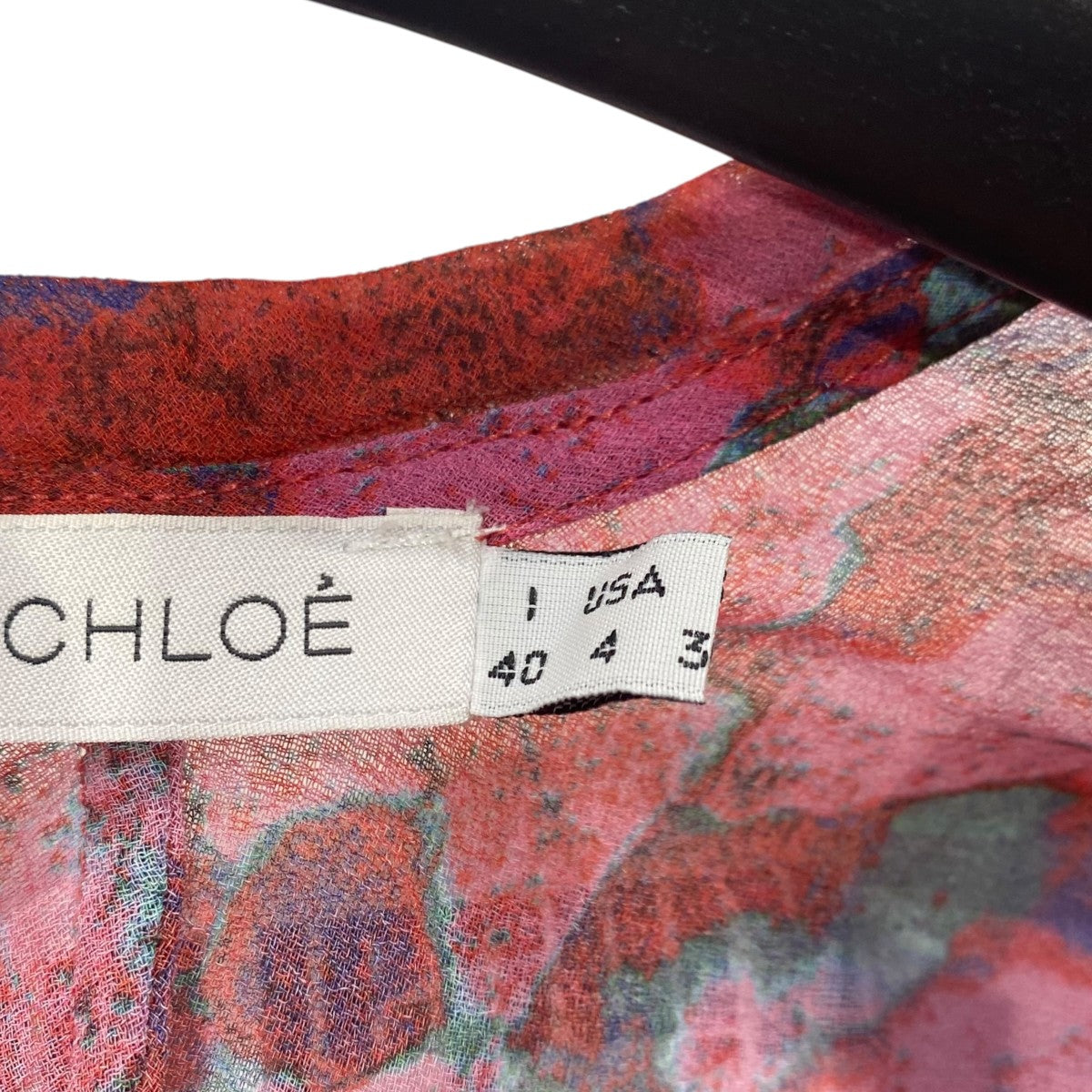 SEE BY CHLOE 総柄ブラウス 古着・中古-5枚目のアイテム画像