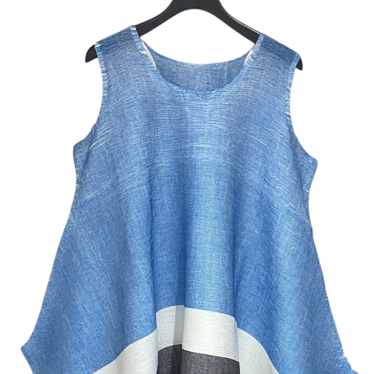 me ISSEY MIYAKE ボーダーノースリーブカットソーMI51FT522 古着・中古-3枚目のアイテム画像