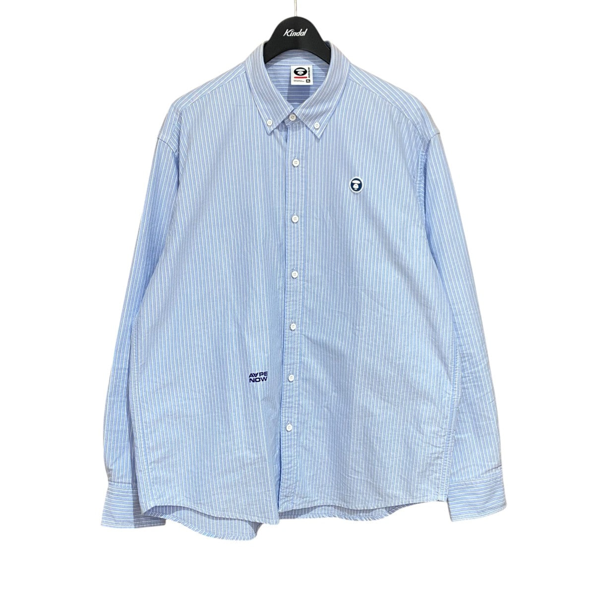 A BATHING APE moonface logo long sleeve shirtストライプ長袖シャツAAPSTM8539XAP 古着・中古-1枚目のアイテム画像