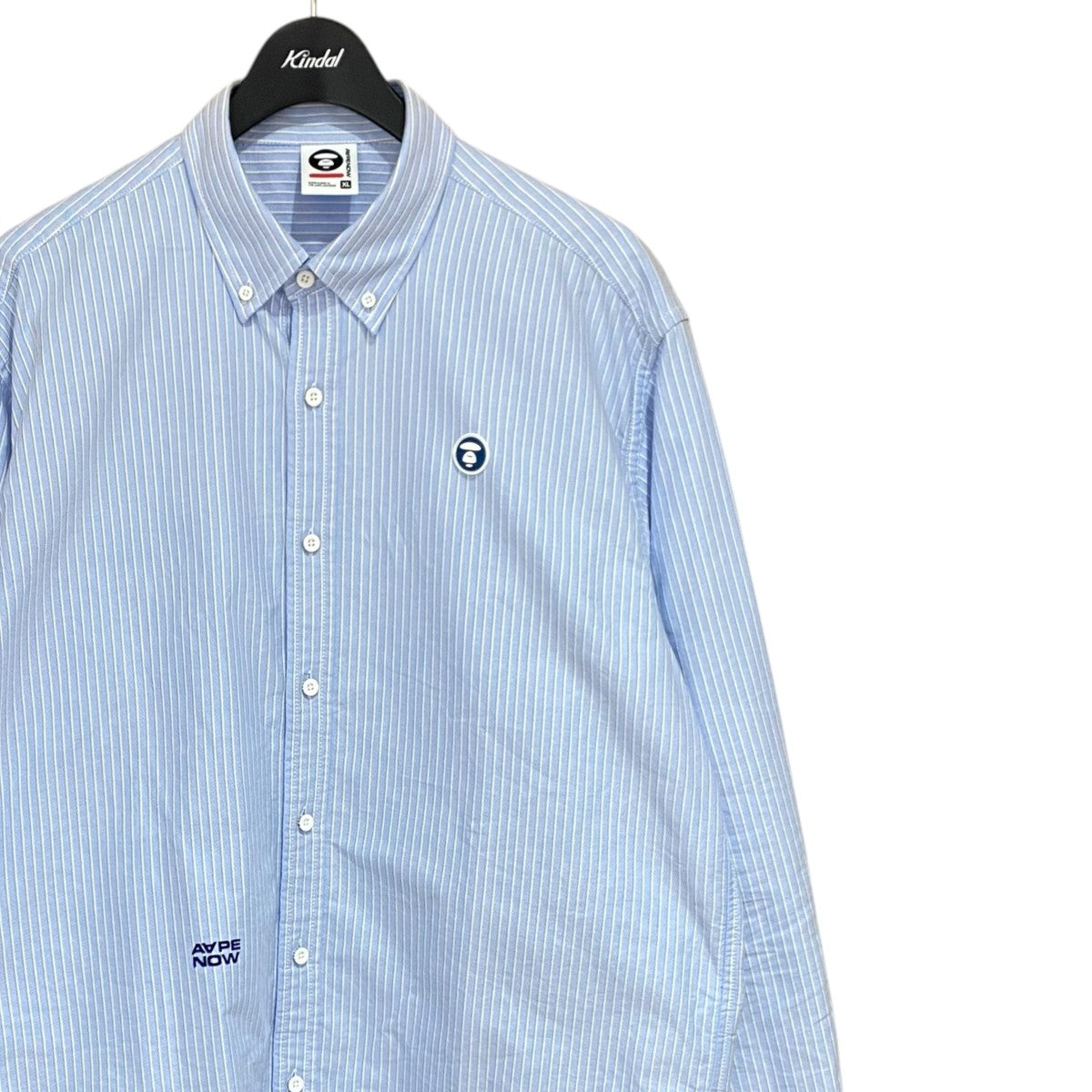A BATHING APE moonface logo long sleeve shirtストライプ長袖シャツAAPSTM8539XAP 古着・中古-3枚目のアイテム画像