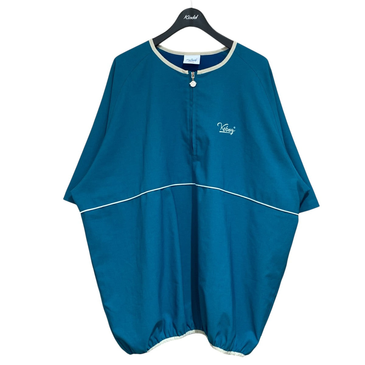KEBOZ SHORT SLEEVE BASEBALL TOPハーフジップシャツ 古着・中古-1枚目のアイテム画像