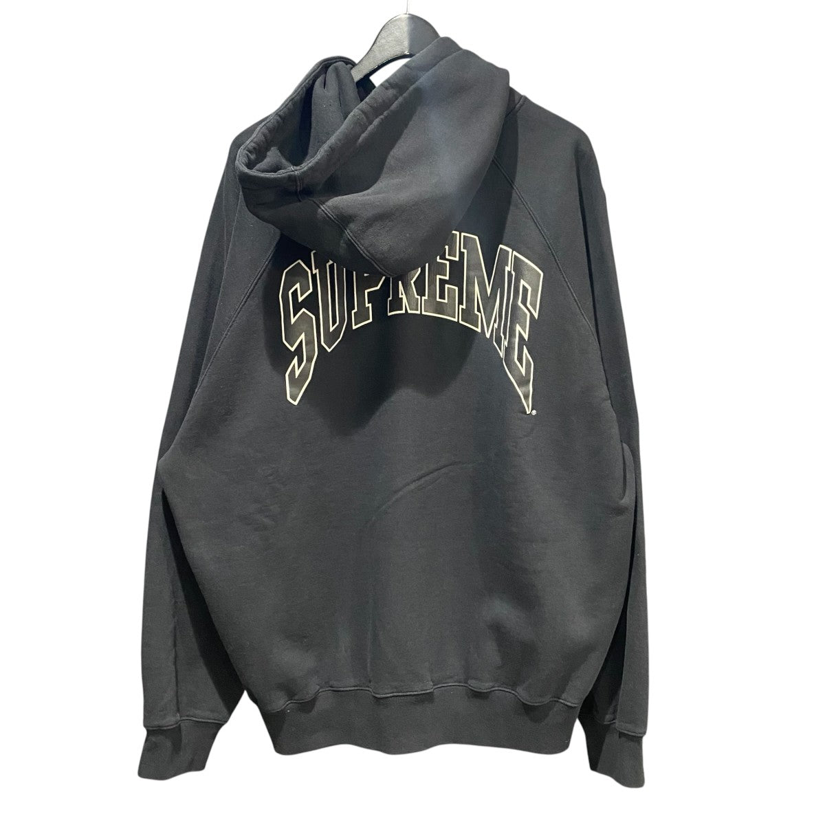 26SSCracked Raglan Zip Up Hooded Sweatshirt