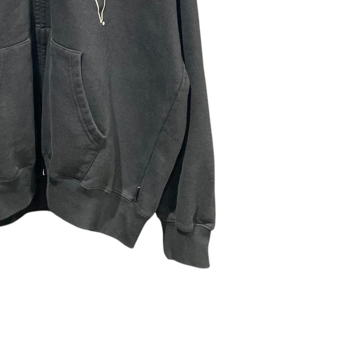 26SSCracked Raglan Zip Up Hooded Sweatshirt
