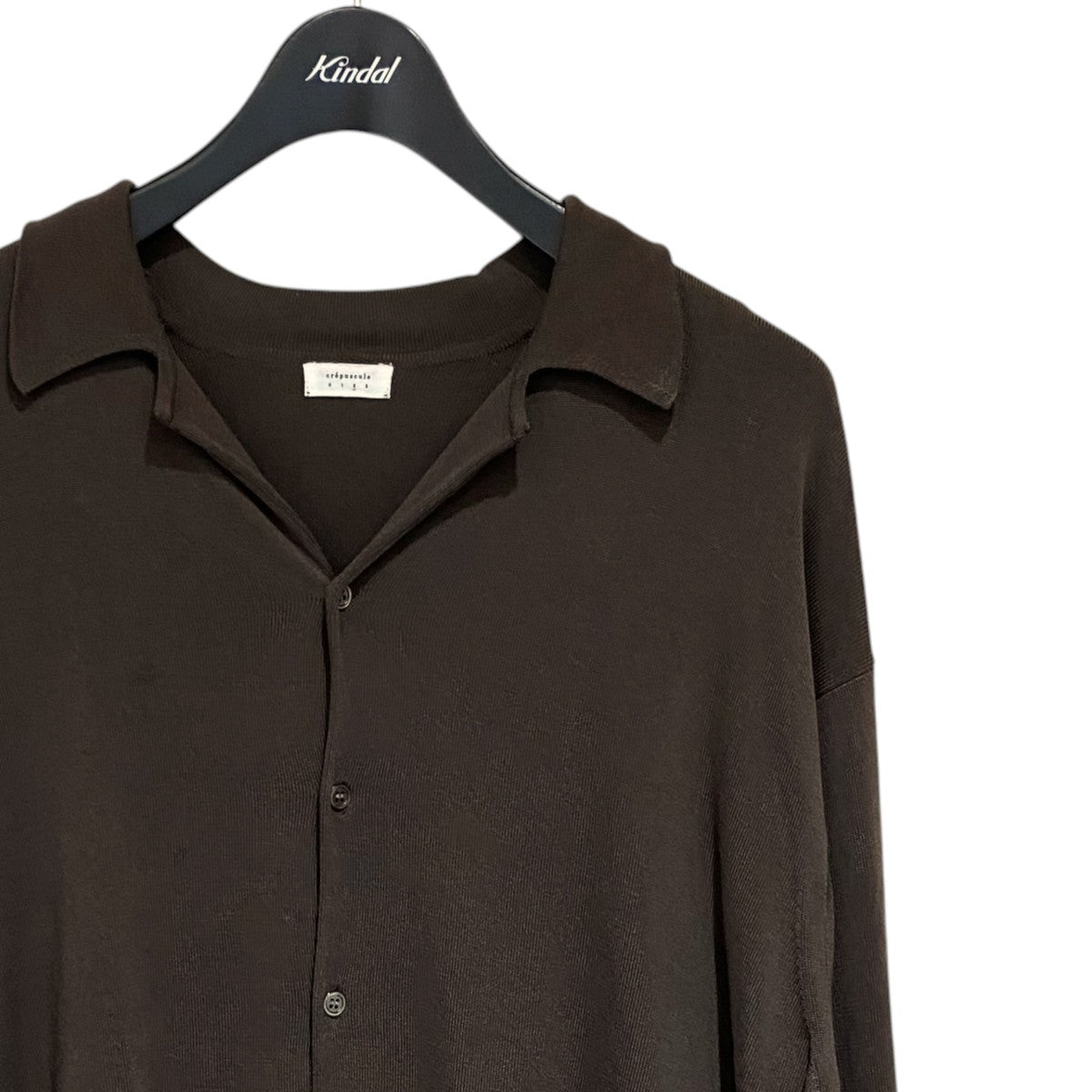 Open collar knit shirtカーディガン2503-046 Open collar knit shirt