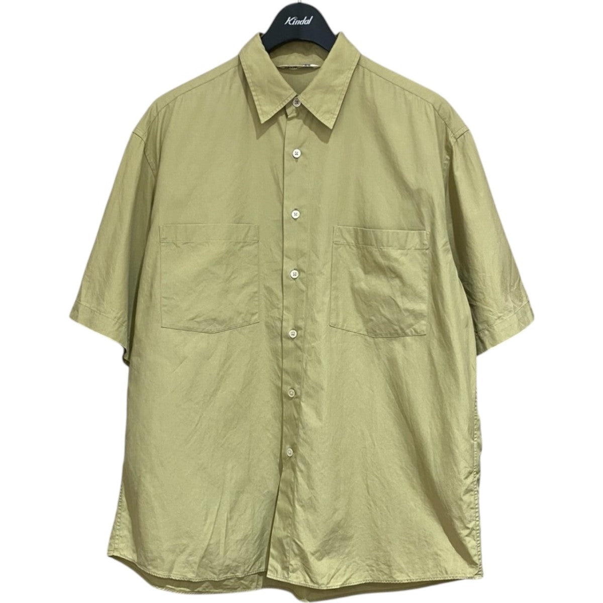WASHED FINX TWILL HALF SLEEVED BIG SHIRTSA20SS10TN