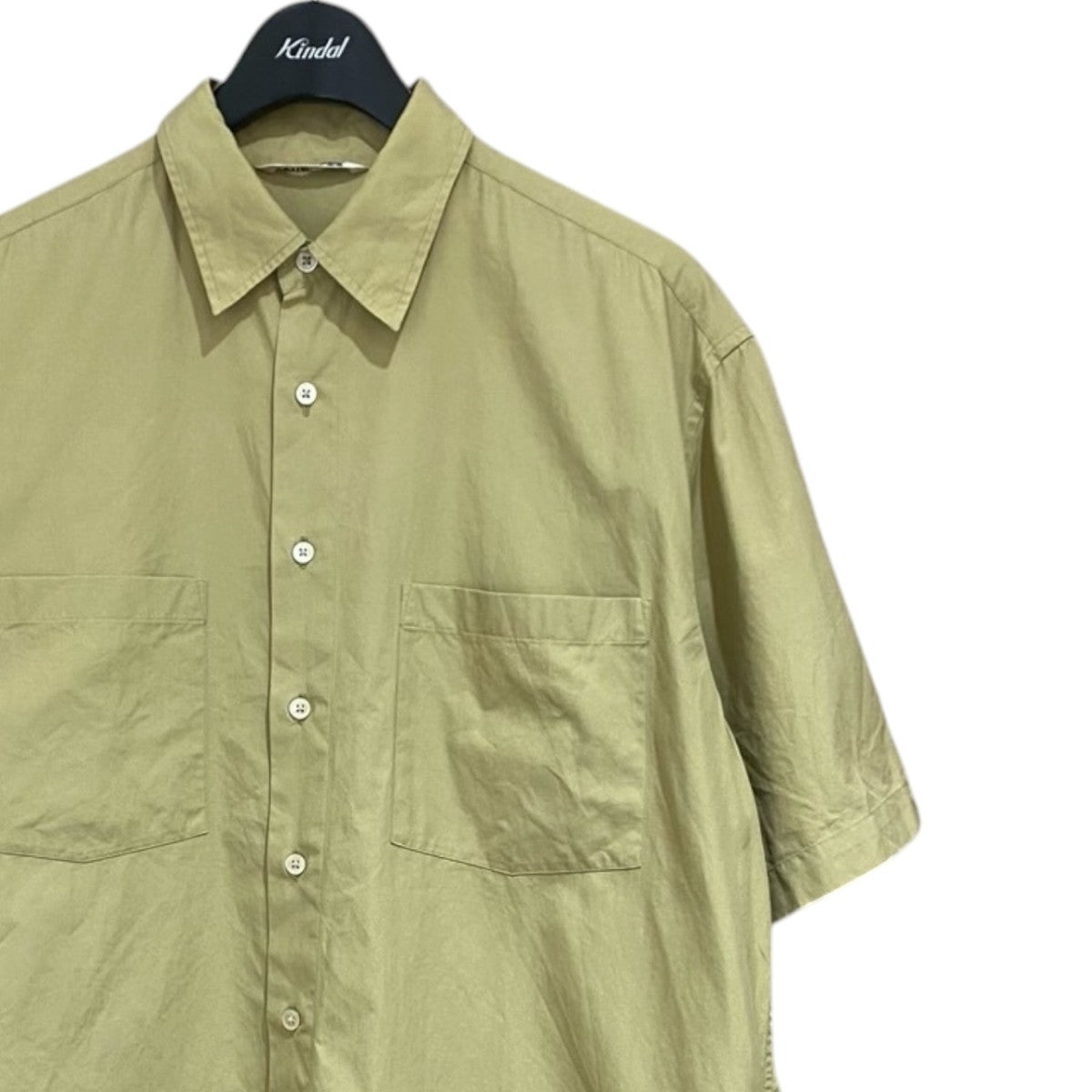 WASHED FINX TWILL HALF SLEEVED BIG SHIRTSA20SS10TN