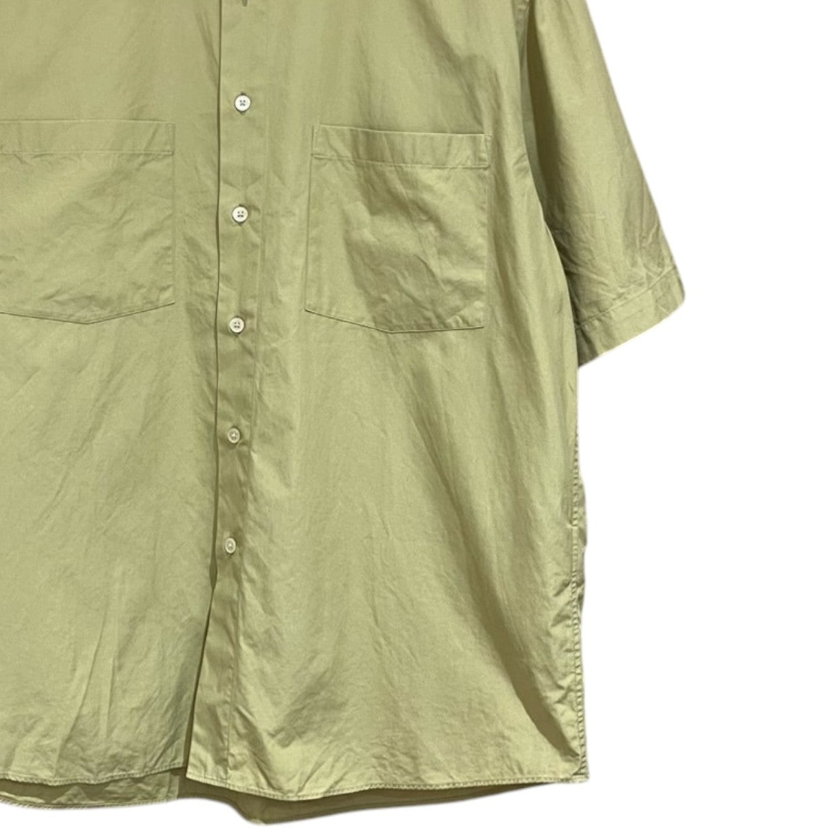 WASHED FINX TWILL HALF SLEEVED BIG SHIRTSA20SS10TN