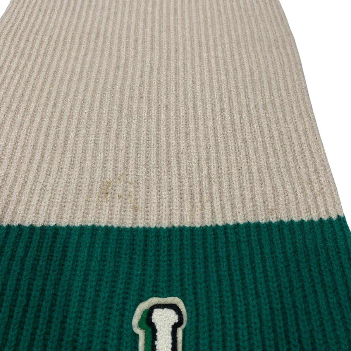 College Patch Wool Scarf