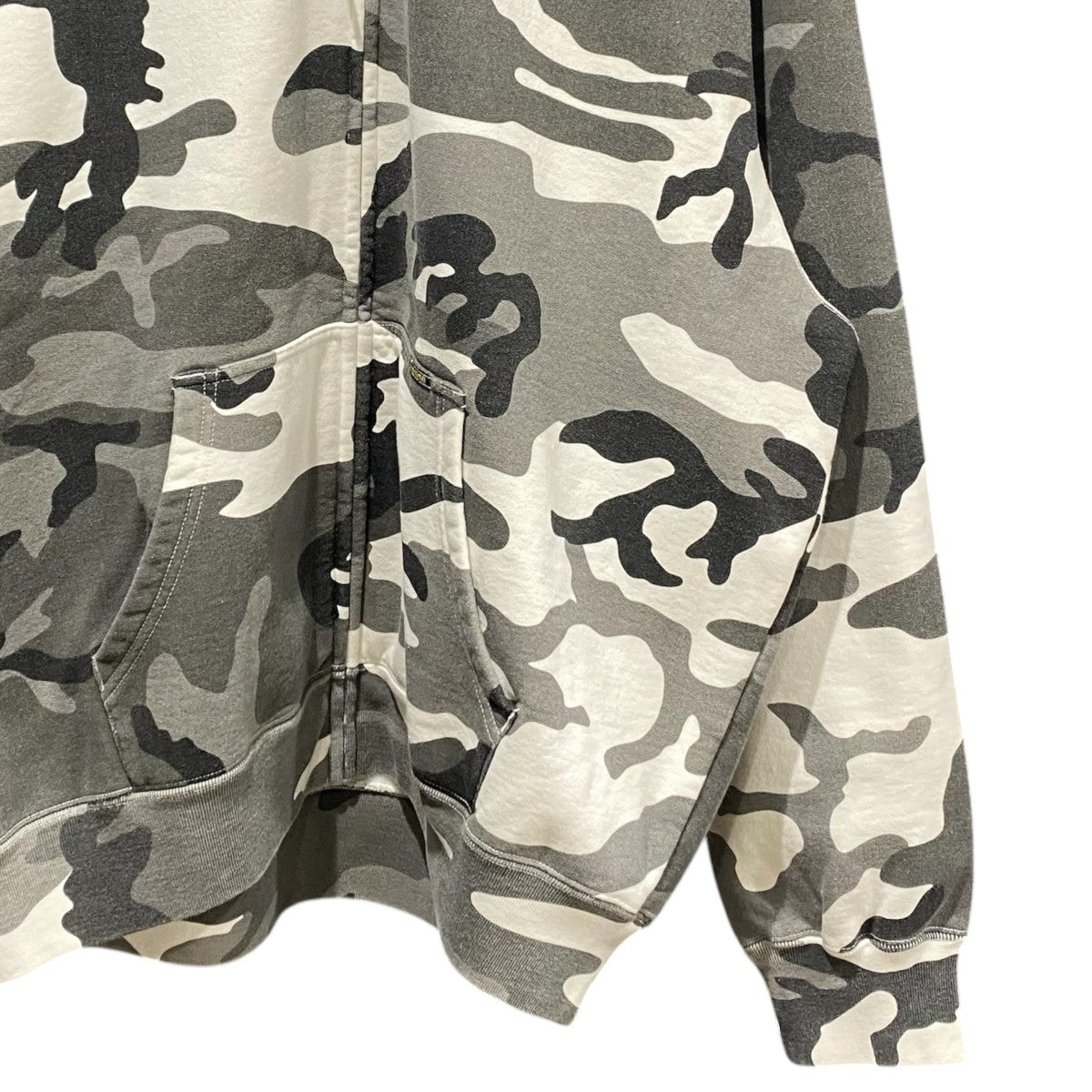 24AWWork Zip Up Hooded Sweatshirt Snow Camo