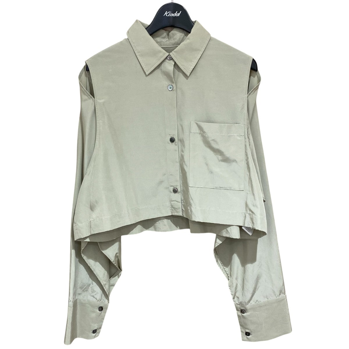 Slit Sleeves Cropped Shirt26S63203