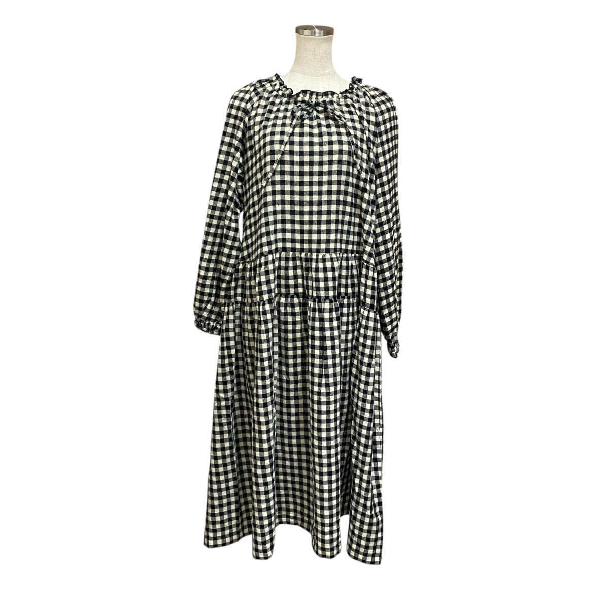 PINK HOUSE ギンガムチェックネルワンピース 古着・中古-1枚目のアイテム画像