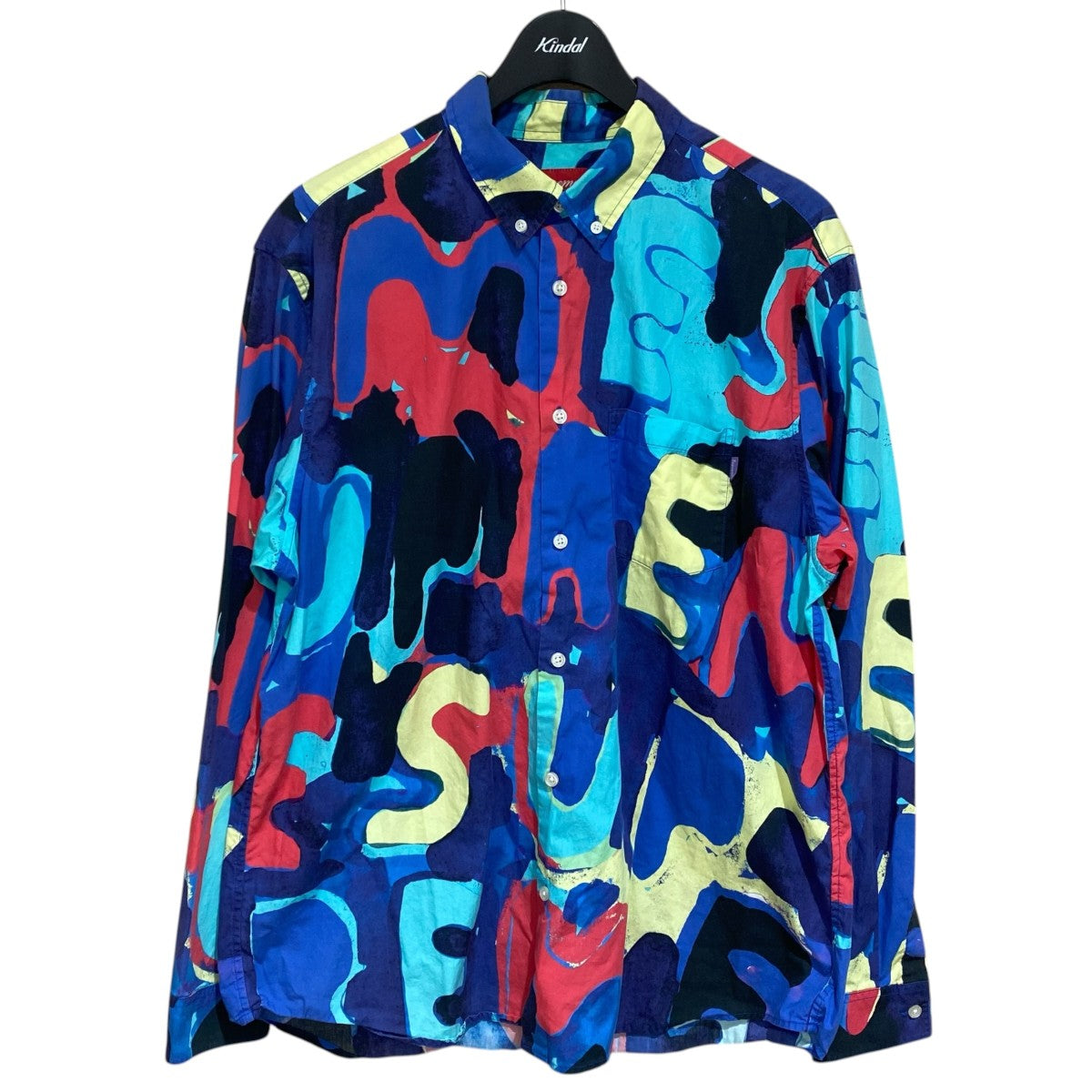 Supreme Painted Logo Shirt総柄長袖シャツ 古着・中古-1枚目のアイテム画像