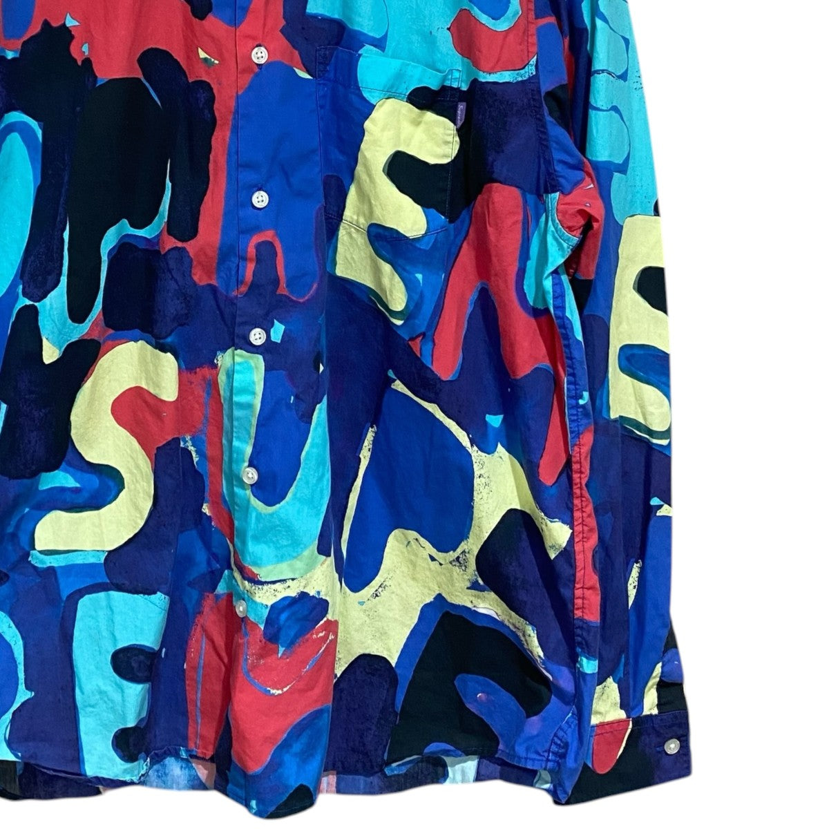 Supreme Painted Logo Shirt総柄長袖シャツ 古着・中古-4枚目のアイテム画像