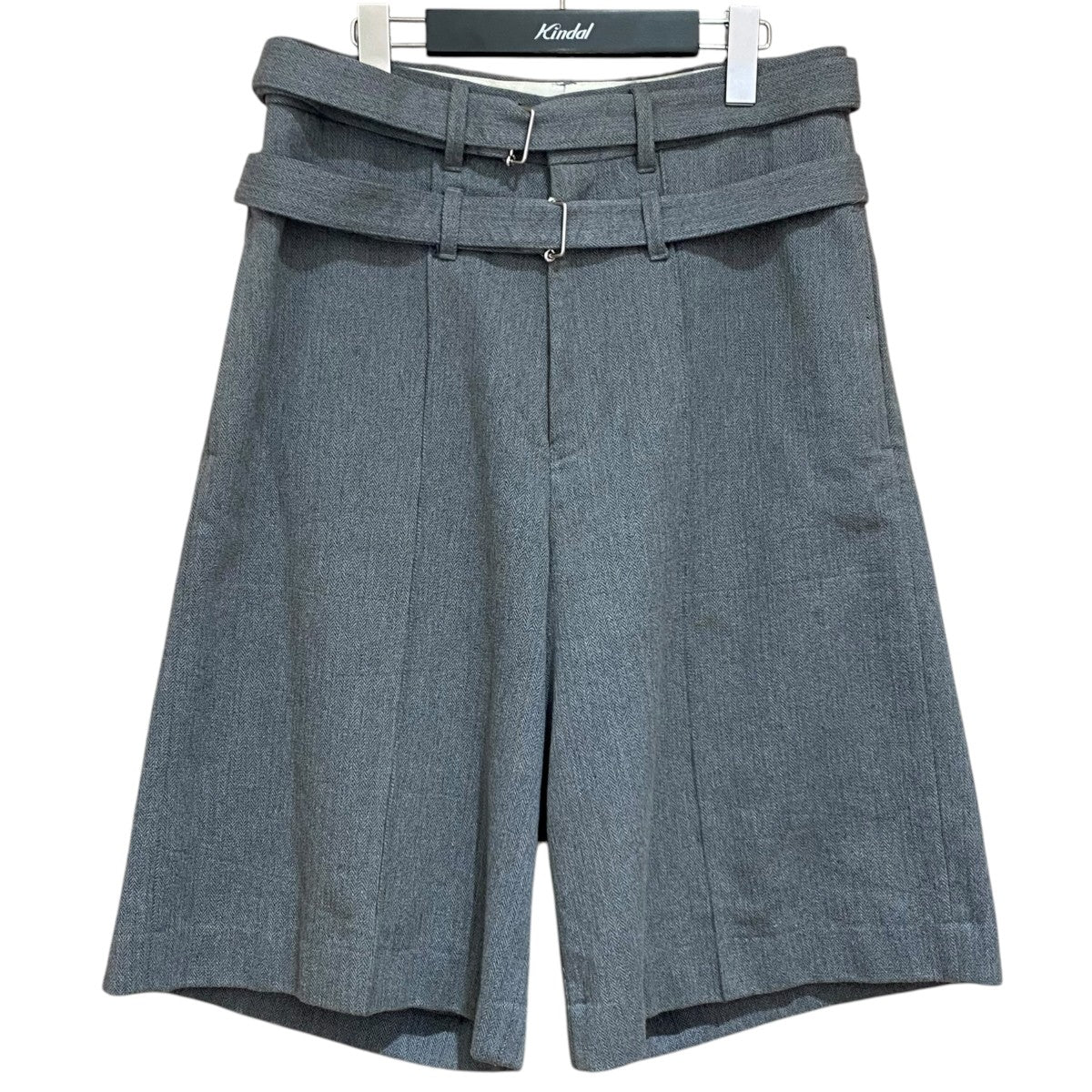 HERRINGBONE DOUBLE BELTED SHORT PANTSハーフパンツ24SPT-#236S-CS