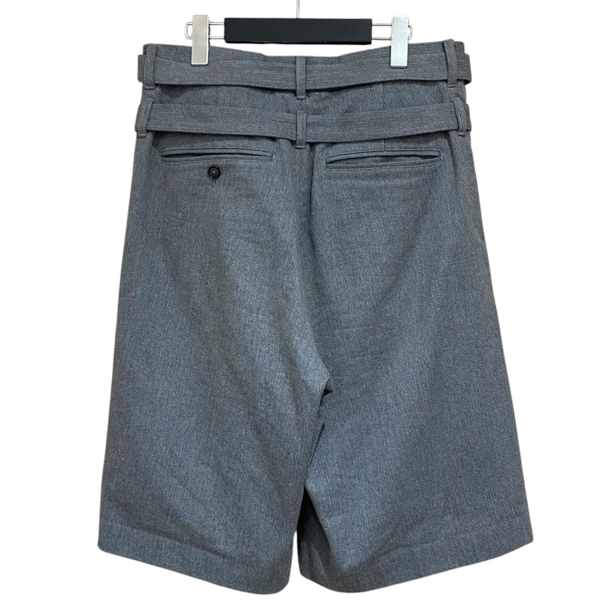 HERRINGBONE DOUBLE BELTED SHORT PANTSハーフパンツ24SPT-#236S-CS