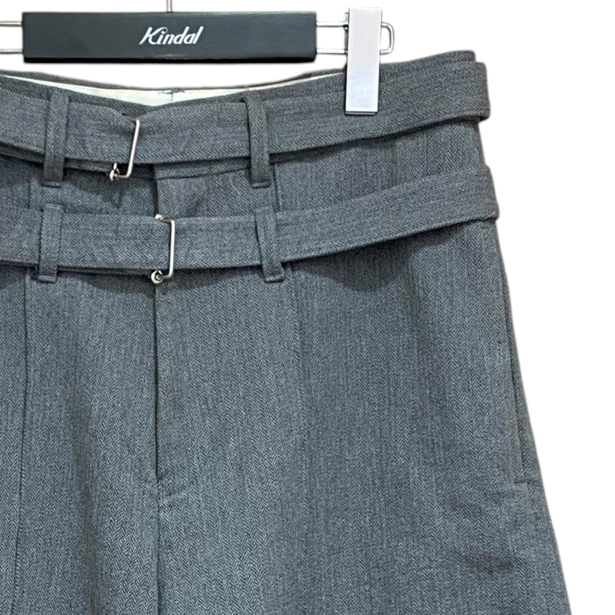 HERRINGBONE DOUBLE BELTED SHORT PANTSハーフパンツ24SPT-#236S-CS