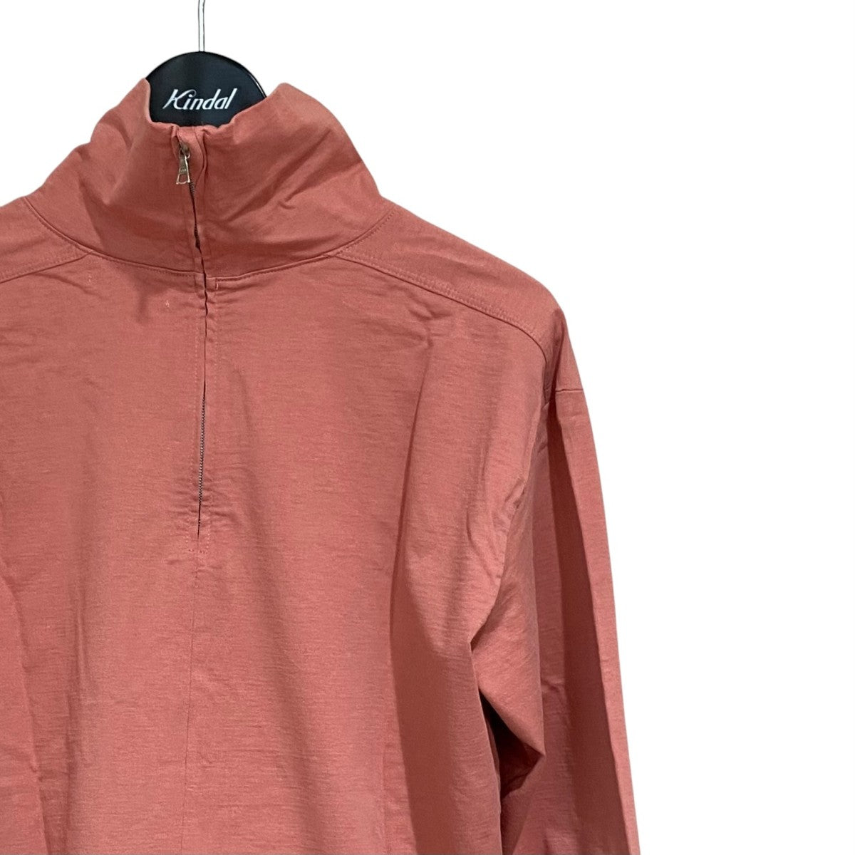 ORGANIC COTTON COMPACT JERSEY HALF ZIP HI NECK L／S TEEA21AT02OG