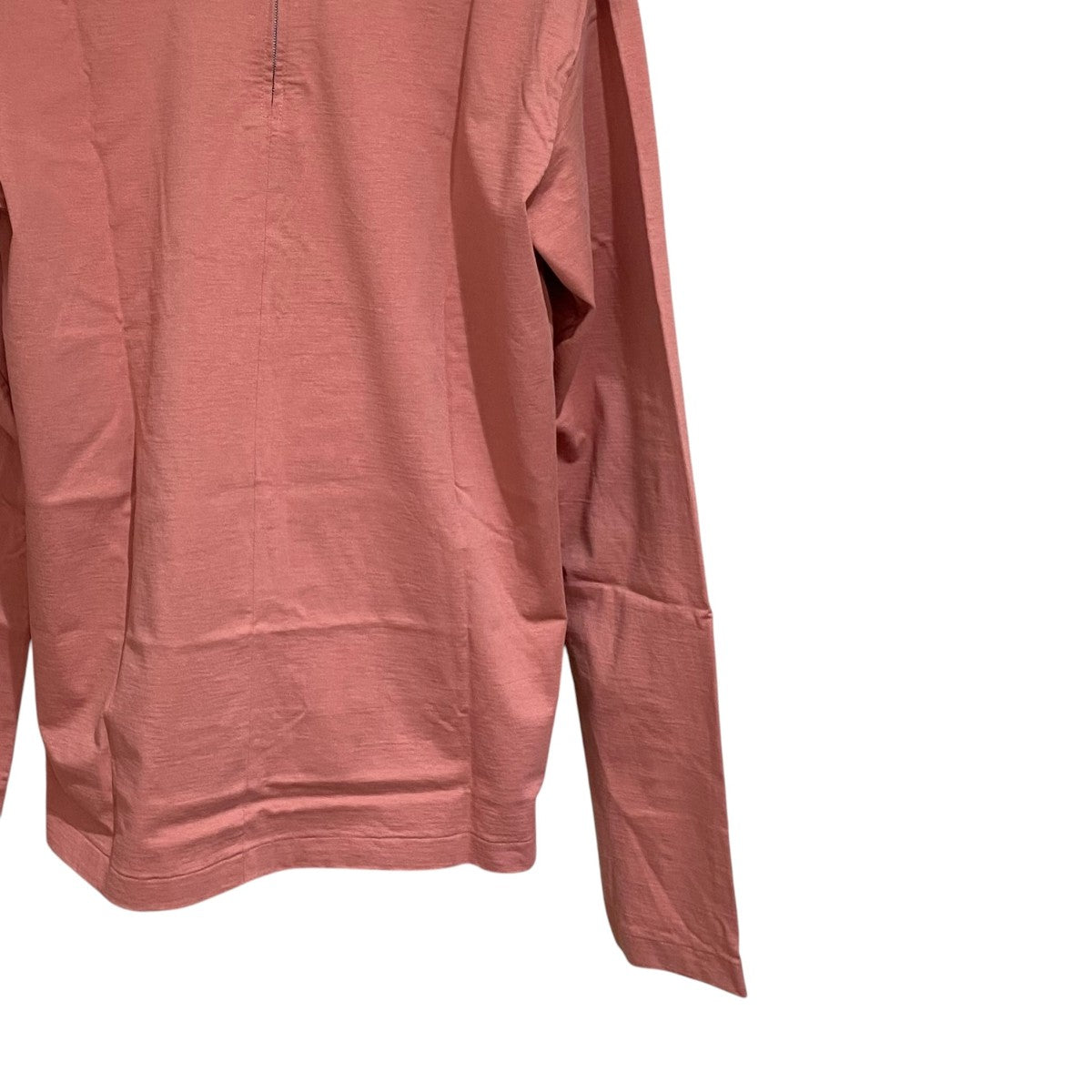 ORGANIC COTTON COMPACT JERSEY HALF ZIP HI NECK L／S TEEA21AT02OG