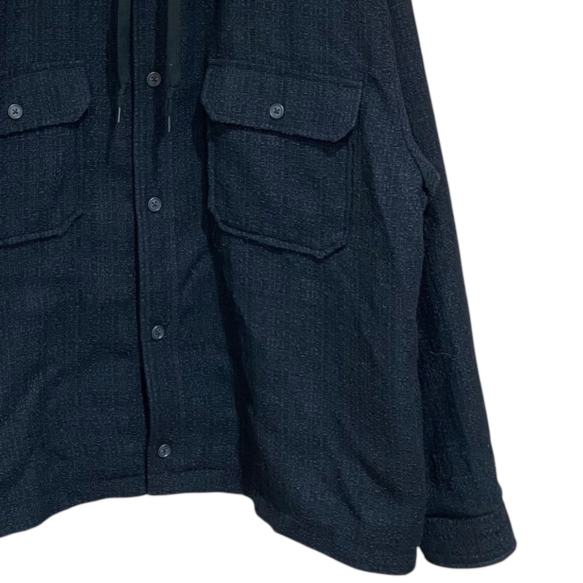 FANCY TWEED HOODED SHIRTSPNT-260032