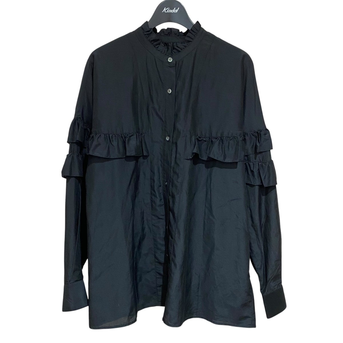 Spick and Span 参考定価15，400円長袖ブラウス コットンシルクティアードフリルスリーブブラウス24-051-200-2120 古着・中古-1枚目のアイテム画像