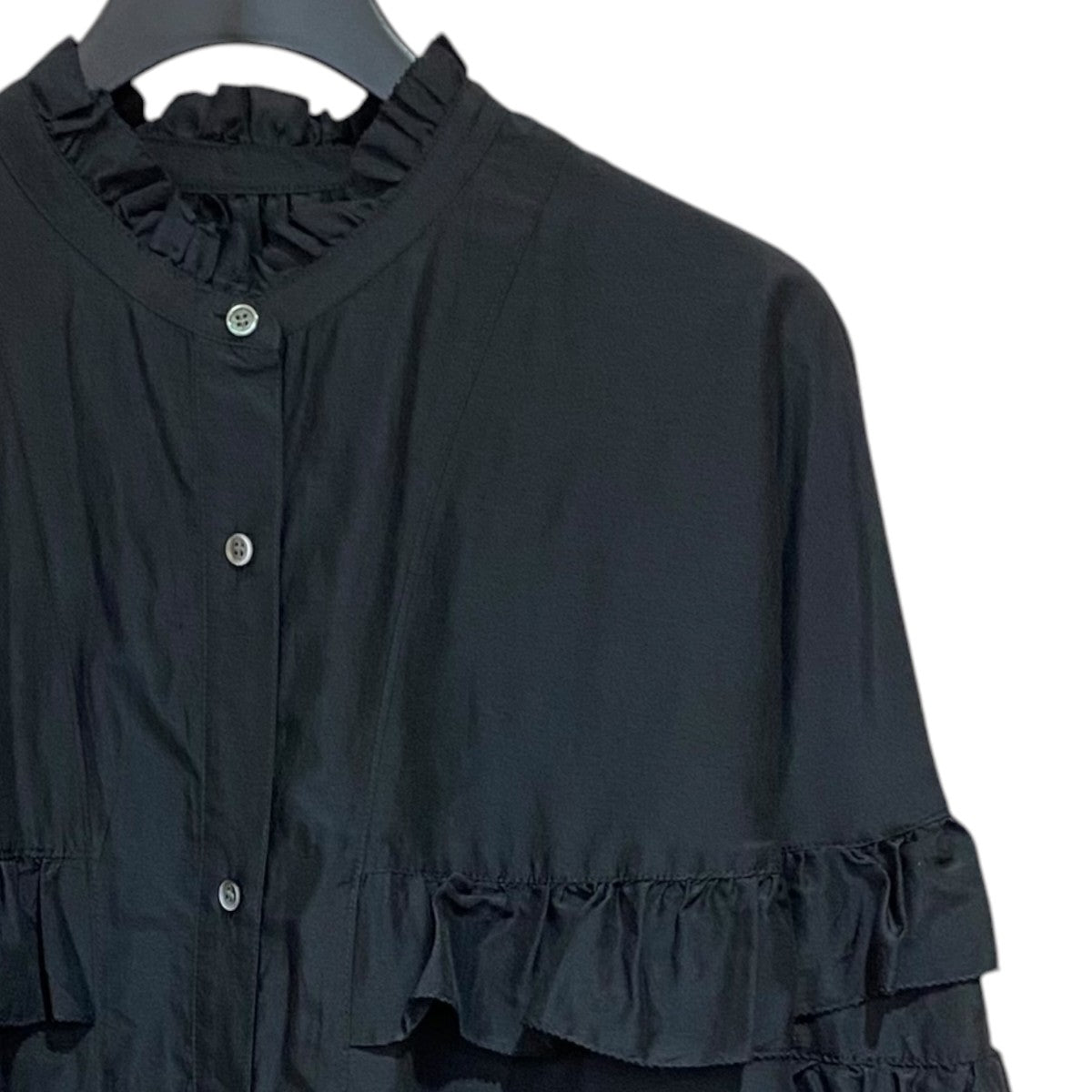 Spick and Span 参考定価15，400円長袖ブラウス コットンシルクティアードフリルスリーブブラウス24-051-200-2120 古着・中古-3枚目のアイテム画像