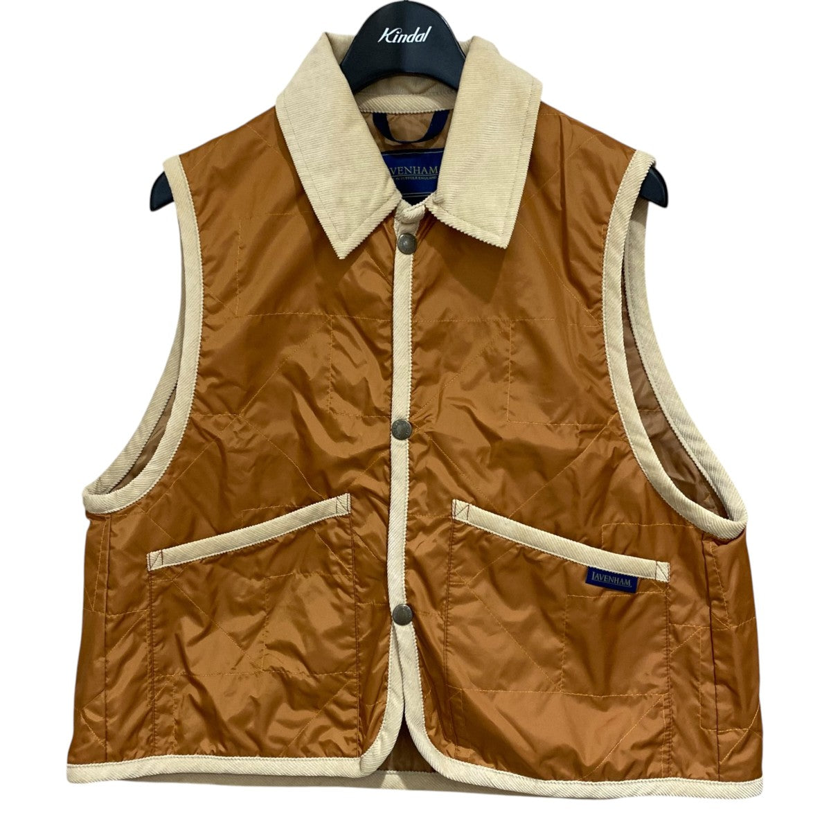 LAVENHAM 参考定価39，600円Unwadded Cropped Raydon Gilet WomensLV11124 142 古着・中古-1枚目のアイテム画像