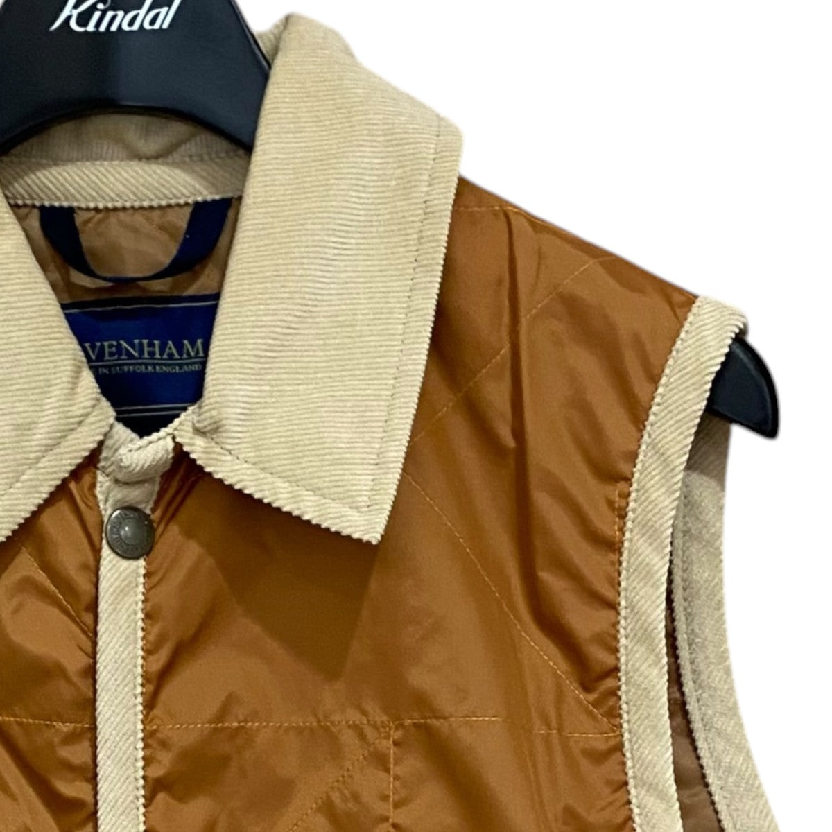 LAVENHAM 参考定価39，600円Unwadded Cropped Raydon Gilet WomensLV11124 142 古着・中古-3枚目のアイテム画像