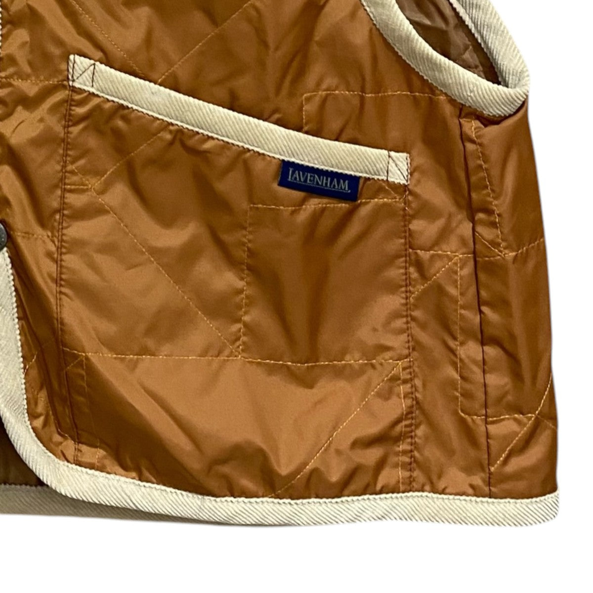 LAVENHAM 参考定価39，600円Unwadded Cropped Raydon Gilet WomensLV11124 142 古着・中古-4枚目のアイテム画像