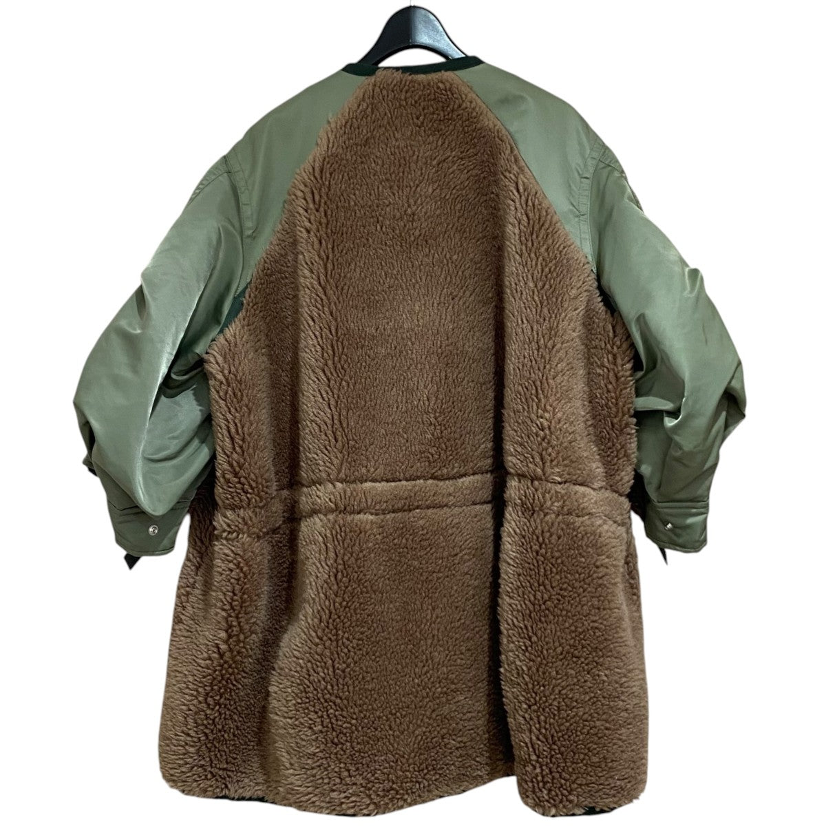 Faux Shearling  Nylon Twill Coat22-06281