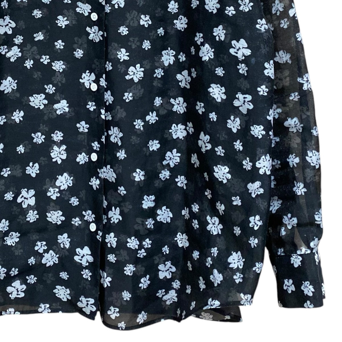 UNITED ARROWS バンドカラー総柄ブラウス1511-1-620003 古着・中古-4枚目のアイテム画像