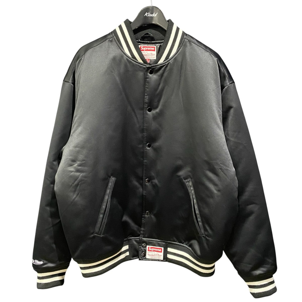 Supreme×MITCHELL ＆ NESS Satin Varsity スタジャン 古着・中古-1枚目のアイテム画像