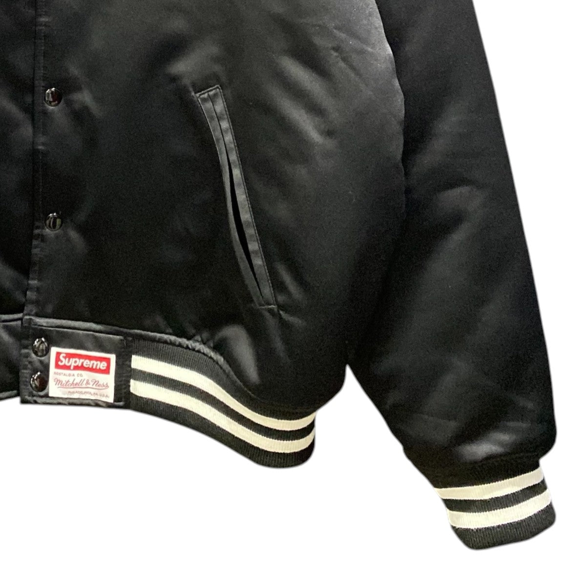 Supreme×MITCHELL ＆ NESS Satin Varsity スタジャン 古着・中古-4枚目のアイテム画像