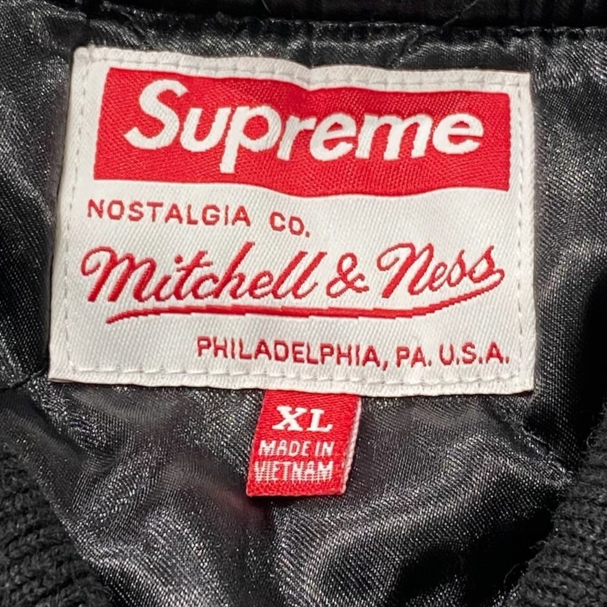 Supreme×MITCHELL ＆ NESS Satin Varsity スタジャン 古着・中古-5枚目のアイテム画像