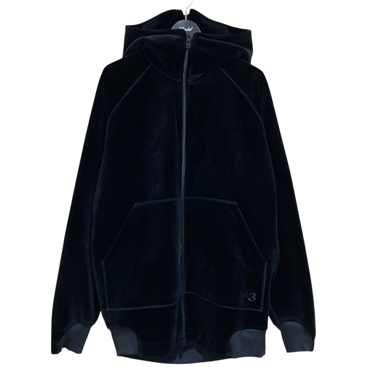 Y-3 オーバーサイズベルベットジップアップパーカー0DY001 古着・中古-1枚目のアイテム画像