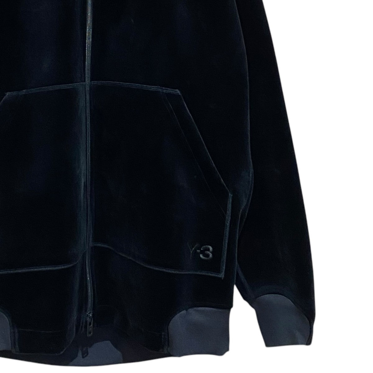 Y-3 オーバーサイズベルベットジップアップパーカー0DY001 古着・中古-4枚目のアイテム画像