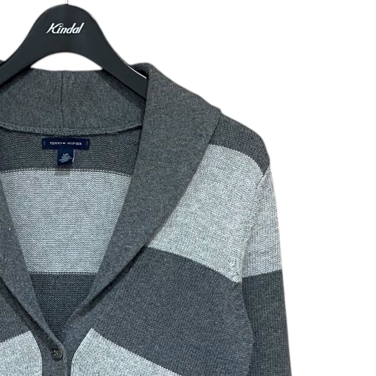 TOMMY HILFIGER ボーダーニットカーディガン 古着・中古-3枚目のアイテム画像